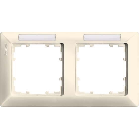 Siemens, Zubehör Schalterprogramm, Rahmen 2f cws glz horiz DELTA line BSF 5TG2582-1