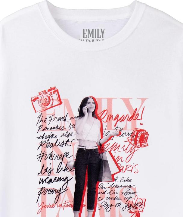 Immagine prodotto Emily In Paris Maglietta donna/donna Mono Typography a maniche corte (38)