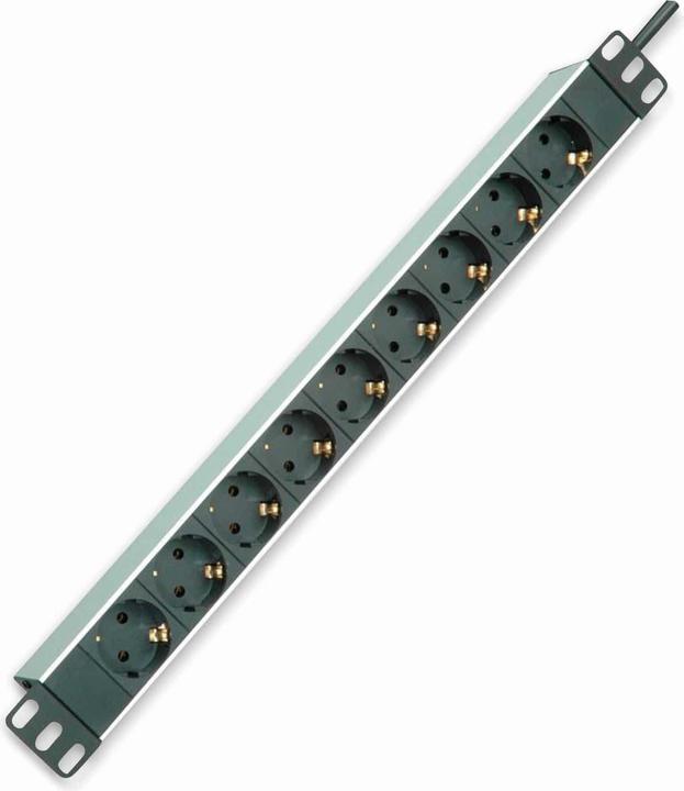 Actual product image Roline 48.26cm 19 inch power strip 9 outlet aluminum 2.0 m (9x, CEE 7/3, 2 m)