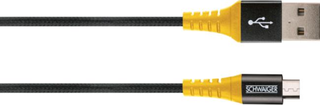 Image du produit Schwaiger WKUM10 511 Câble USB 1,2 m 2.0 USB A Micro-USB B Noir (1.20 m, USB 2.0)