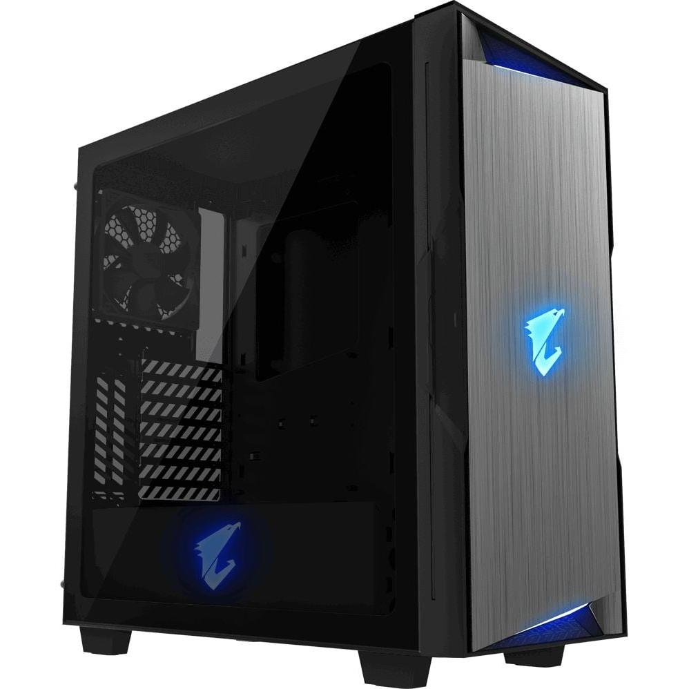 Gigabyte GB-AC300G PC Case ATX/M-ATX/Mini-ITX (ATX, mATX, Mini-ITX), PC Gehäuse, Schwarz