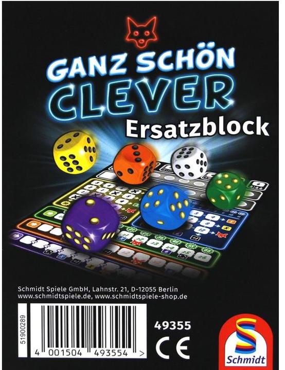 Produktbild Schmidt Spiele Ganz schön clever - Zusatzblock (Deutsch)