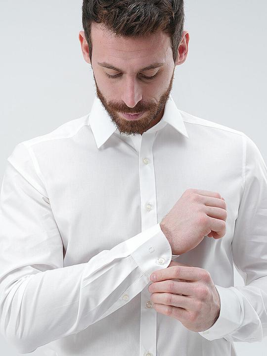 Immagine prodotto Olymp Camicia Level Five, body fit bianco 1/1, taglia 38, lunghezza manica 69cm (38)