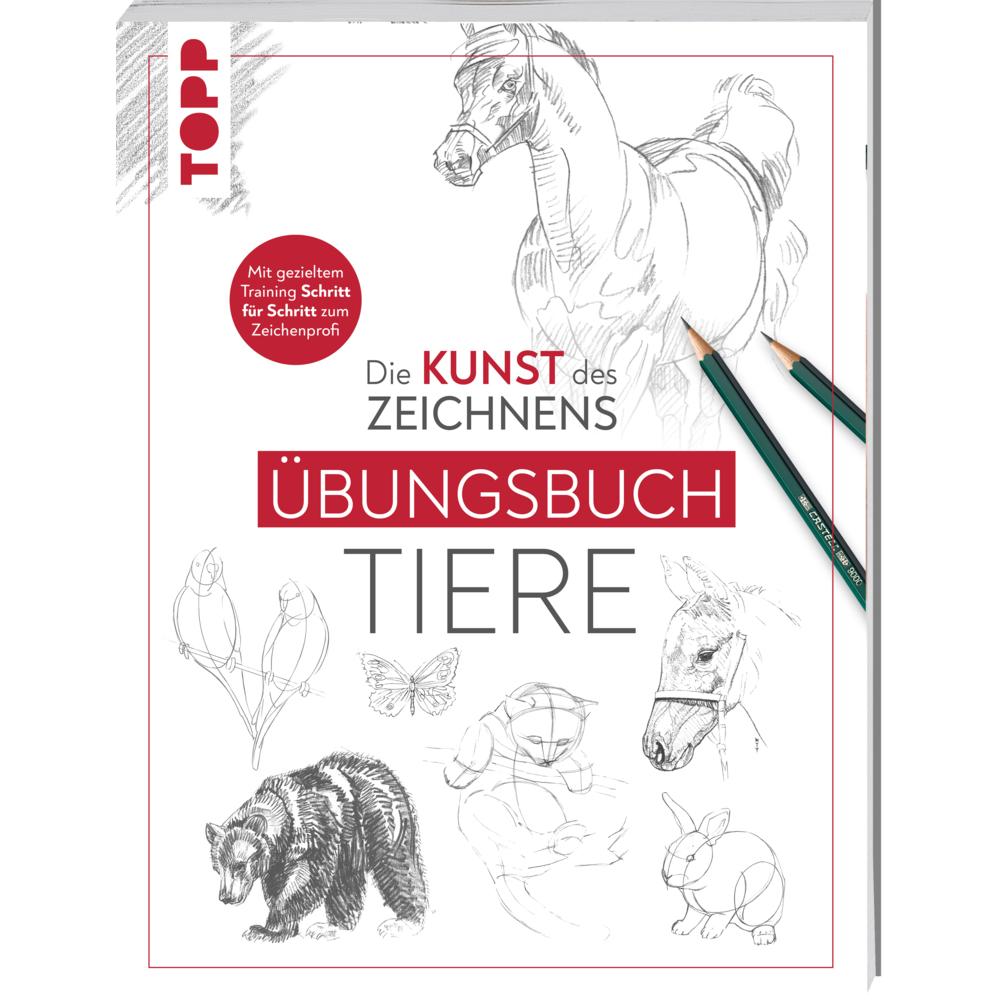 Thumbnail - Die Kunst des Zeichnens - Tiere Übungsbuch, Ratgeber von frechverlag