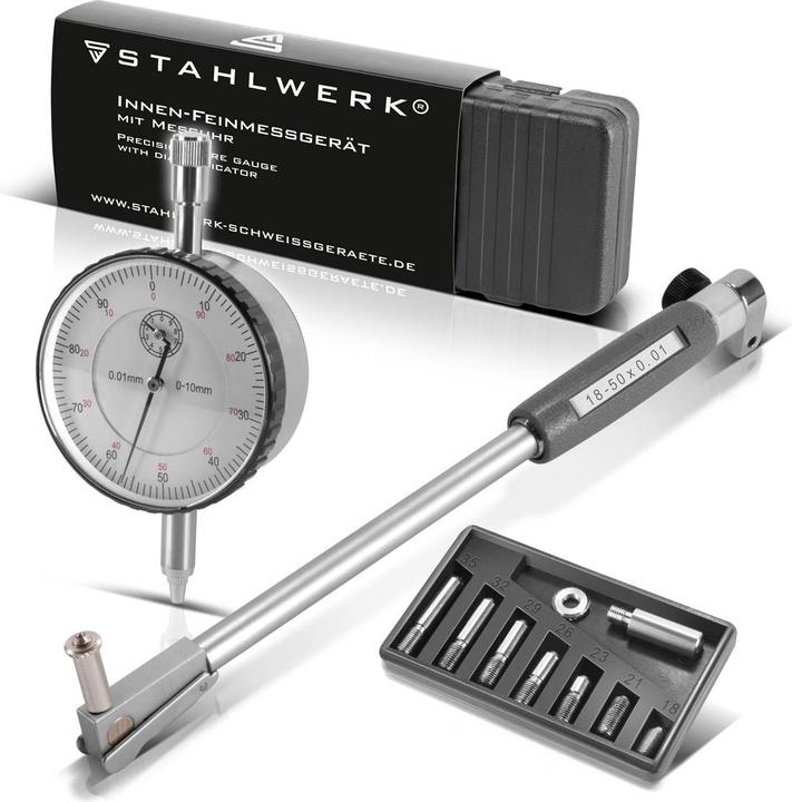 Stahlwerk Micromètre intérieur avec comparateur analogique, plage de mesure 18-50 mm