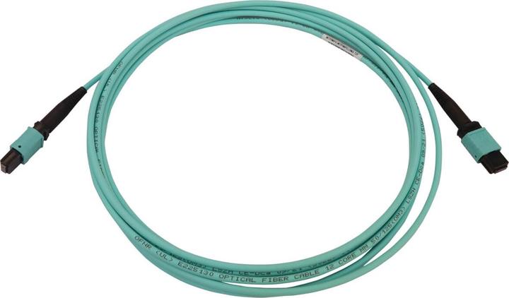 Actual product image Eaton 40/100/400G Multimode 50/125 OM3 Fibre Optic Cable 12F MTP/MPO-PC F/F LSZH Aqua 3m 9 (3 m)