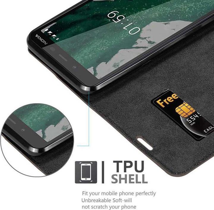 Actual product image Cadorabo Book Invisible Magnet Cover (Nokia 1 Plus)