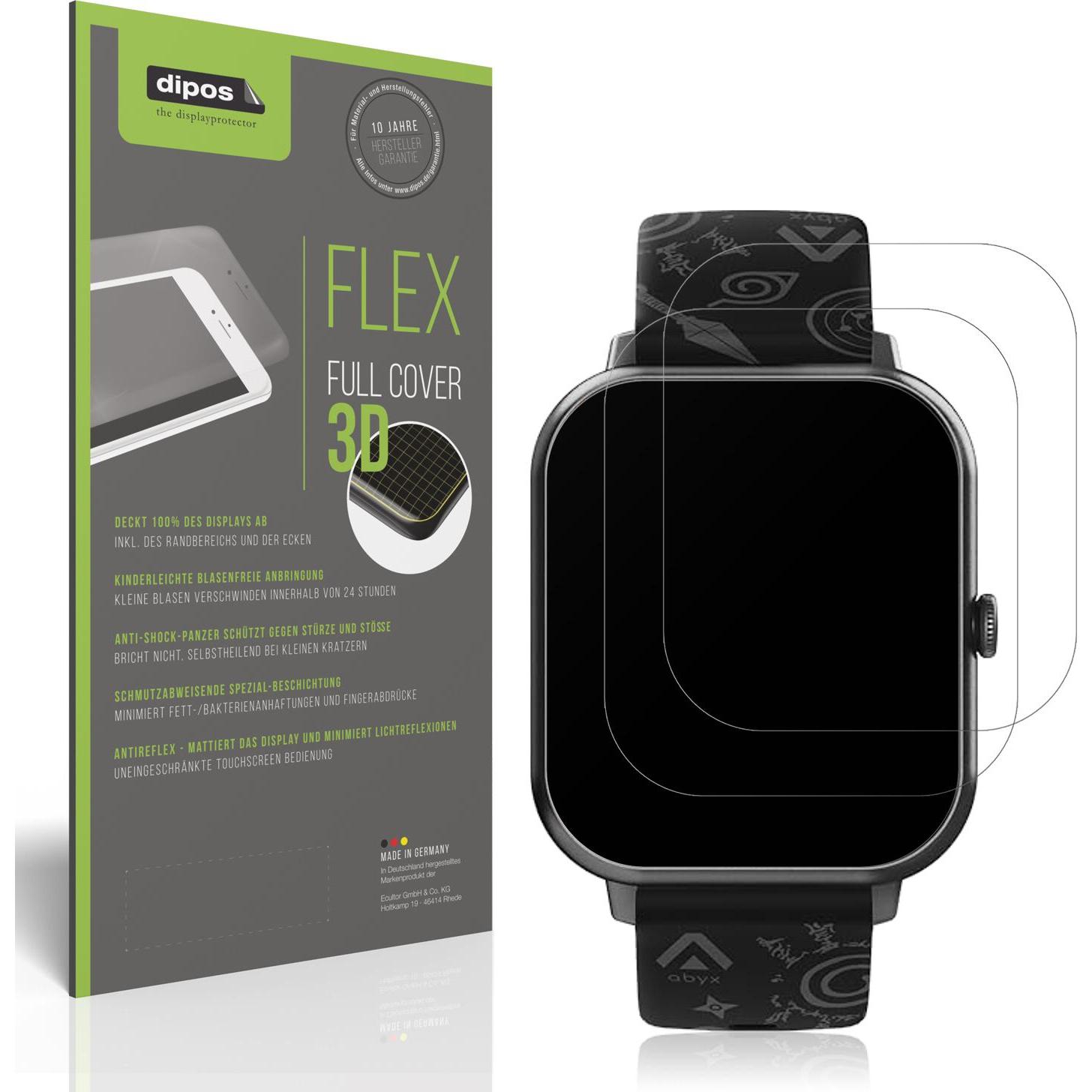 Dipos Full Cover Schutzfolie Matt, Smartwatch Schutzfolie, Transparent