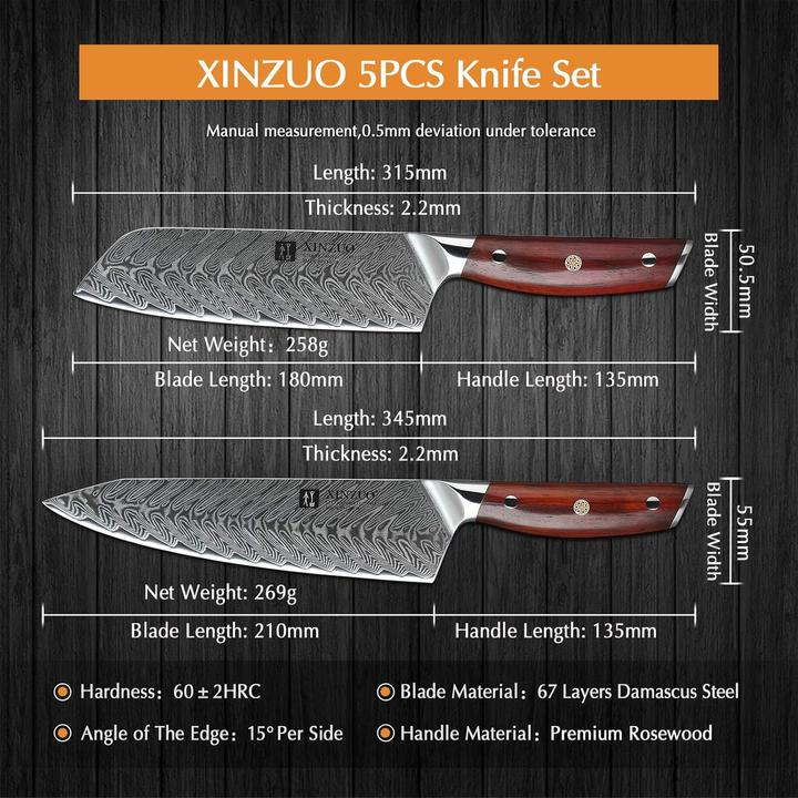 Produktbild Xinzuo Küchenmesser Set 5er (21 cm)