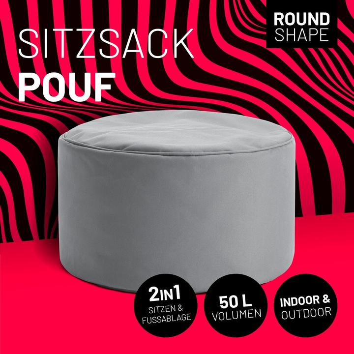 Produktbild Lumaland Sitzsack 45 x 25 cm, Grau