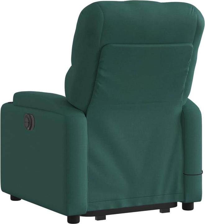 Image du produit vidaXL Fauteuil de massage avec fonction releveur Fauteuil de relaxation Vert foncé Tissu