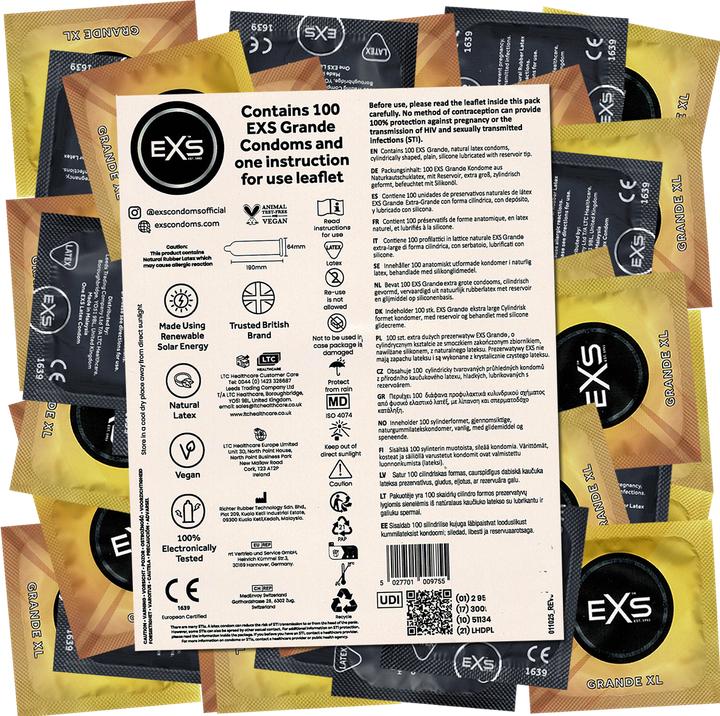 Actual product image EXS Grande - Extra Large Condoms - 100 pieces (100 pcs.)