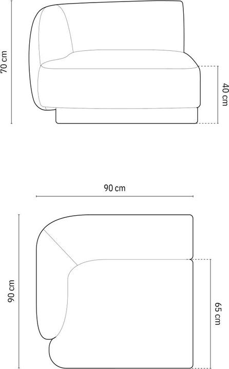 Actual product image Micadoni Miley (1-seater, Modular sofa)