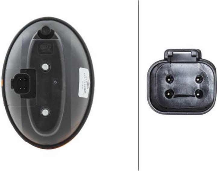 Actual product image Hella 30 Indicator lights right halogen for FENDT JCB AGCO