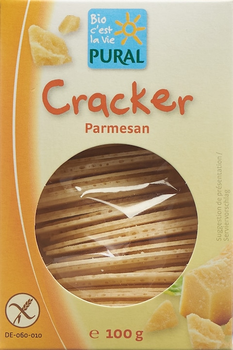Produktbild Pural Cräcker Parmesan glutenfrei Bio (125 g)
