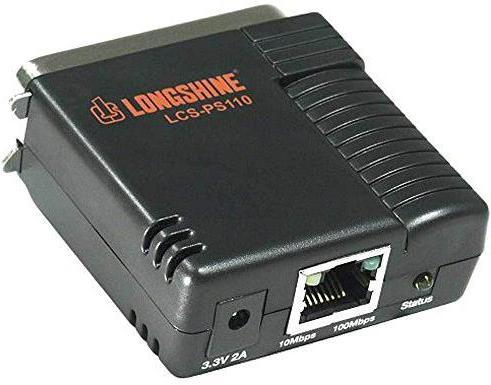 Longshine Serveur d'impression 10/100 1x parallèle small/WEB Managem.