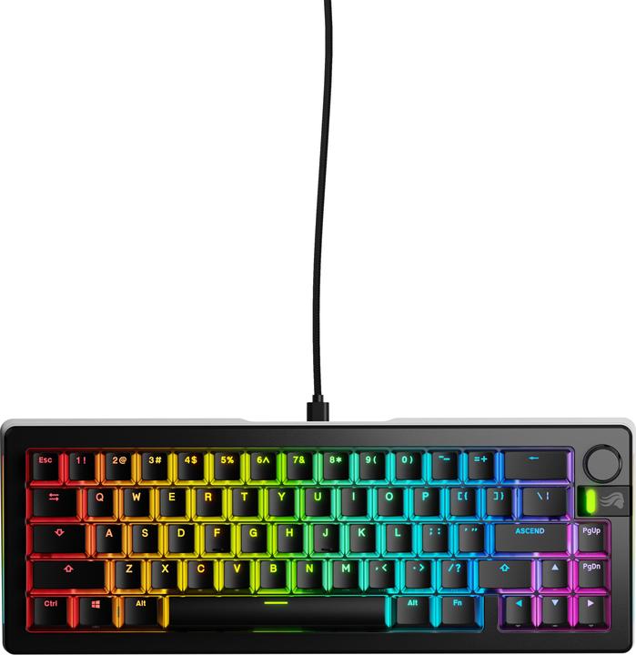 Produktbild Glorious GMMK 3 Pro 65 % Custom Gaming-Tastatur - Pre-Built, ANSI (US), Fox Switches, schwarz (US, Kabelgebunden)