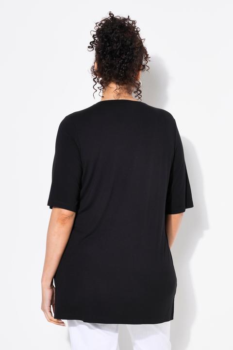 Produktbild Ulla Popken T-Shirt, Ziersteine, A-Linie, V-Ausschnitt, Halbarm (42, 44)