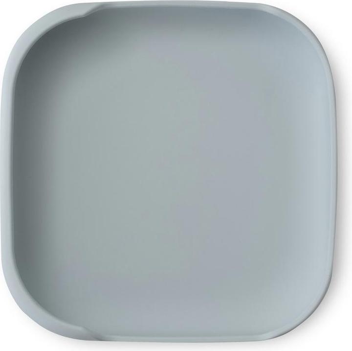 Actual product image Interbaby Silicone Plate With Suction Cup- Blue Grey