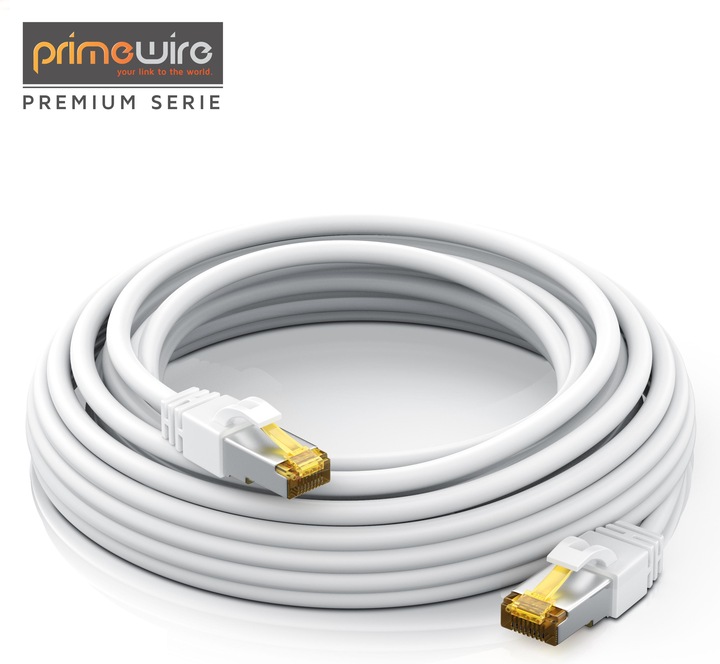 Produktbild Primewire CAT.7 Netzwerkkabel - Ethernet Gigabit Lan Kabel RJ45 - 10 Gbit/s - Patchkabel - komp. CAT.6 CAT.8 (S/FTP, PiMF, CAT7, 1 m)