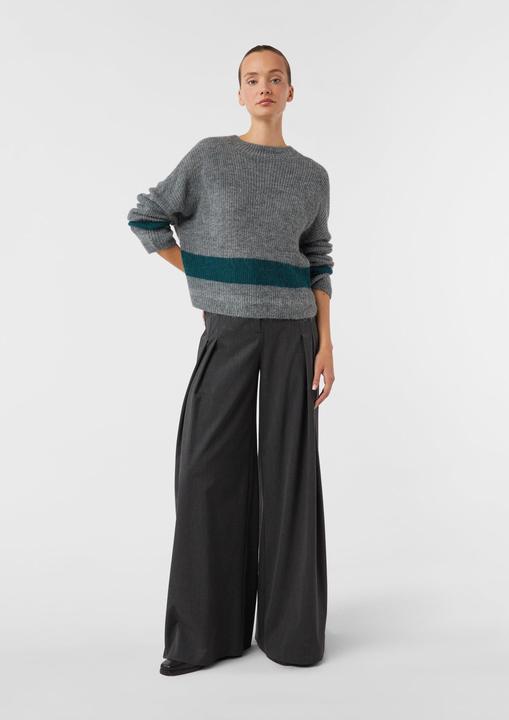 Produktbild Comma Strickpullover Strickpullover mit Kontrastdetails im Relaxed Fit (46)