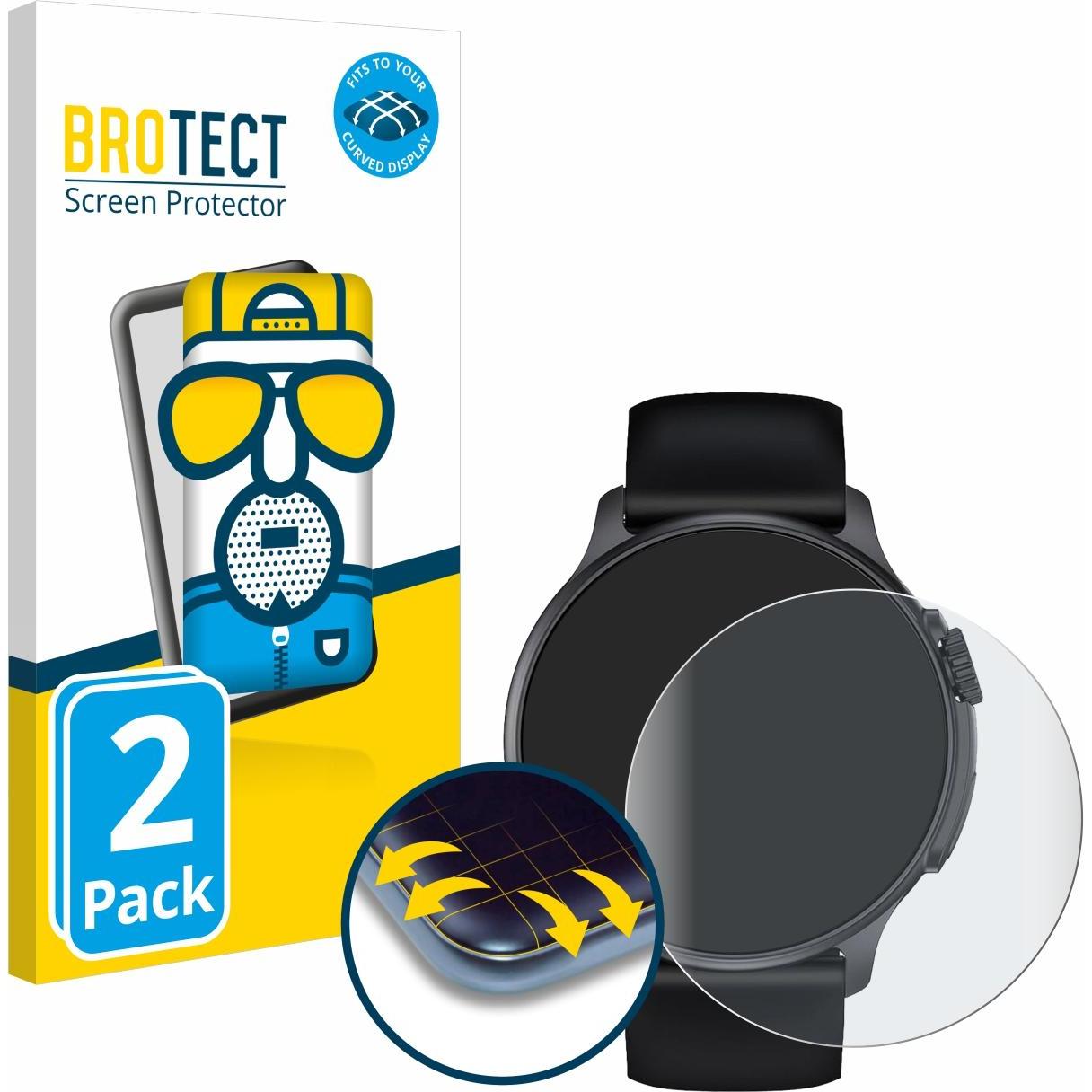 BROTECT Fullscreen Schutzfolie Displayschutz Folie Matt Entspiegelungsfolie, Smartwatch Schutzfolie, Grau