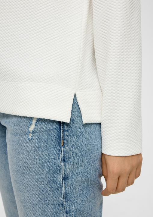 Produktbild s.Oliver Sweatshirt Jacquard-Pullover aus Viskosemix (46)