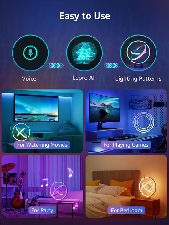 Immagine prodotto Lepro TB1 Smart LED Tischlampe 14W mit Music Sync