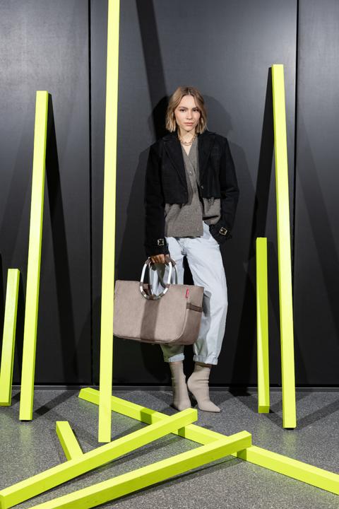 Produktbild reisenthel loopshopper L herringbone mokka