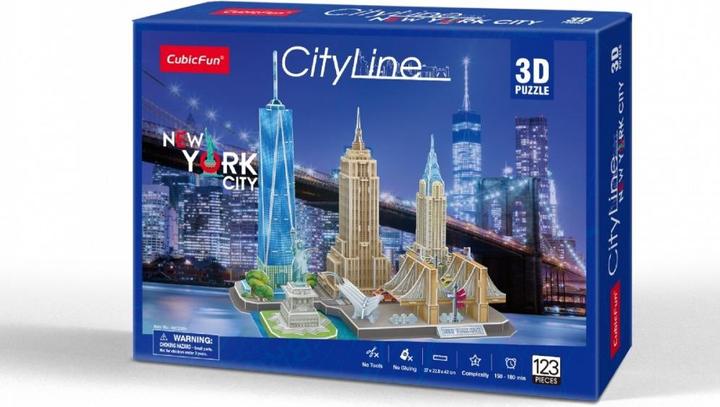 Actual product image Cubicfun CUBIC FUN CITY LINE 306-20255 3D PUZZLE - NEW YORK (123 pieces)