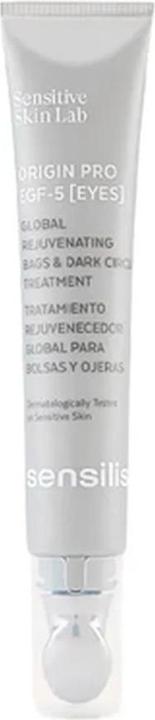 Sensilis Origin Pro EGF-5 Eye Contour Anti-Puffiness and Dark Circles Regenerating Softening Protect (Augenpflege Crème, 15 ml, Tag + Nacht)