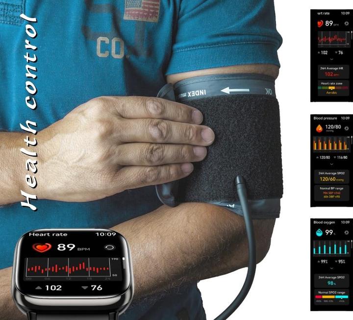 Produktbild RNCF31 SCHWARZ Damen-Smartwatch (40 mm)