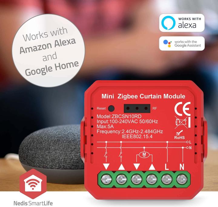 Produktbild Nedis SmartLife Power Switch | Zigbee 3.0 | 1000 W | Terminal Anschluss | App erhältlich für: Android (Rolladenaktor)