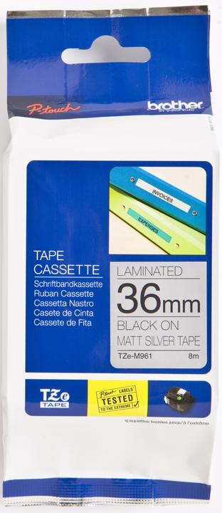 Produktbild Brother Schriftband (3.60 cm, Silber)