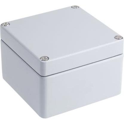 Rs Pro Gehäuse Aluminium lackiert 122x120x81mm (Gehäuse), Elektronikzubehör + Gehäuse, Grau