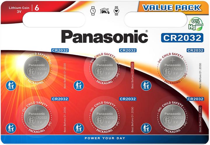 Actual product image Panasonic Lithium Power CR2032 (6 pcs., CR2032, 220 mAh)
