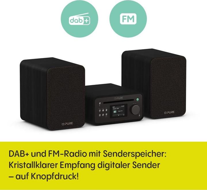 Produktbild Pure Classic Stereo Mini Black (Bluetooth, CD Player)