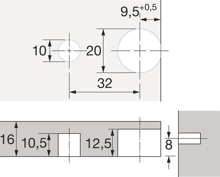 Produktbild Hettich Exzenter-Verbindungsbeschlag VB 36 (Verbindungsbeschlag, 200 Stk.)