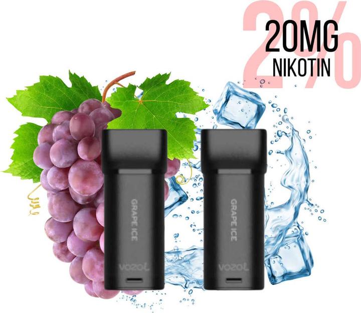 Actual product image Vozol Switch 600 POD, Grape ICE (Bunch of grapes)