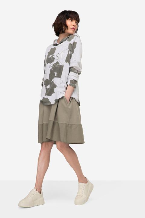 Produktbild Laurasøn Hoodie, Blätter Print, Netz-Kapuze, Langarm (L)