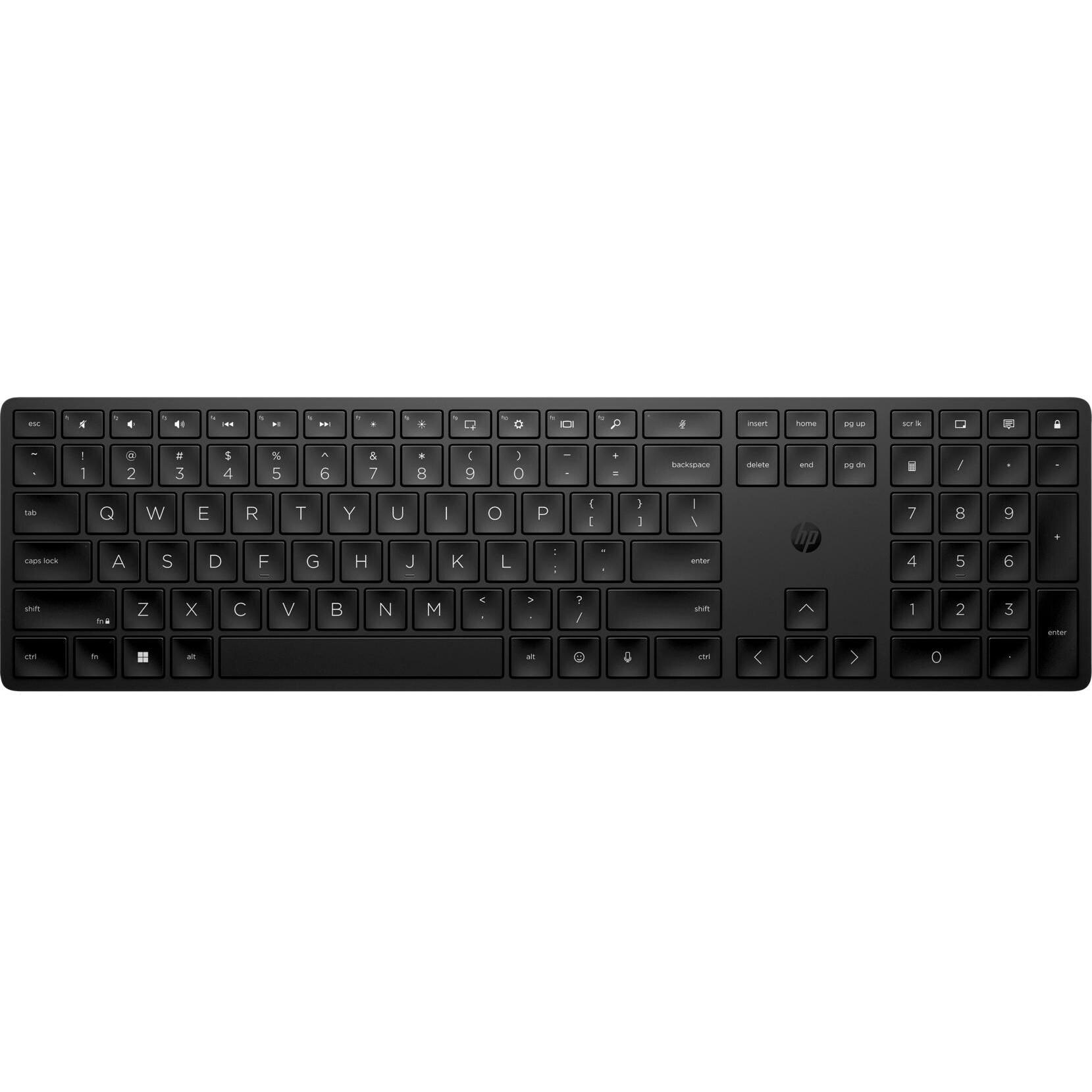 HP 650 Keyboard & Mouse (Deutschland, Kabelgebunden), Tastatur, Schwarz