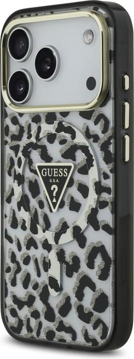 Produktbild Guess - Leopard Glitter MagSafe (GUHMP17LHLEGTGLK) - iPhone 17 Pro - Black (Apple iPhone 17 Pro)