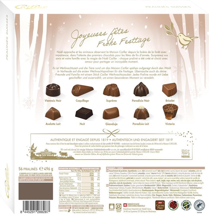 Image du produit Cailler Pralinen Cute Box (496 g)