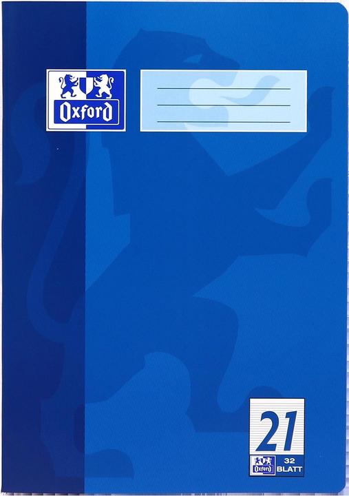 Image du produit Oxford Cahier d'exercices (A4, À rayures, Couverture rigide)