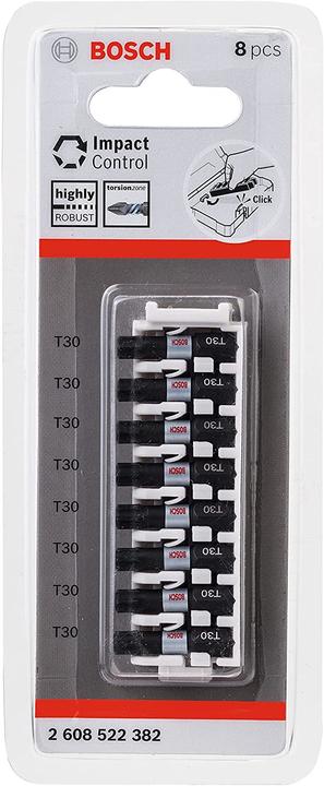 Productafbeelding Bosch Zubehör Torx 30 Impact Control schroevendraaier bitpakket. 8-delig.25 mm (Zeskantbus TX)