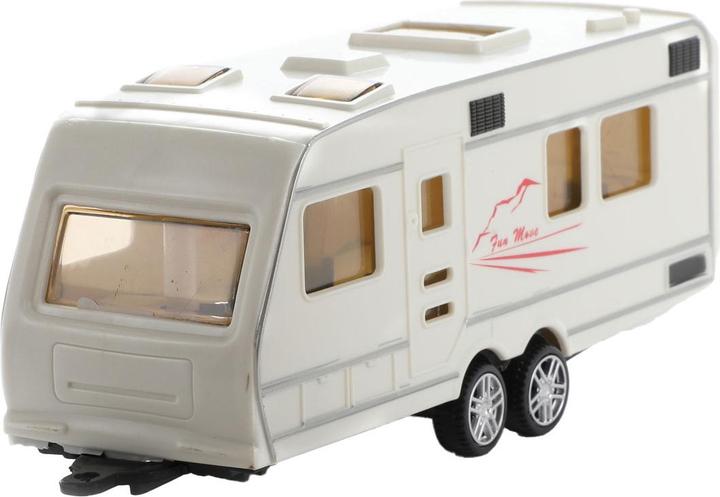 Actual product image Toi-Toys Metal pull-behind trailer with caravan 1:48