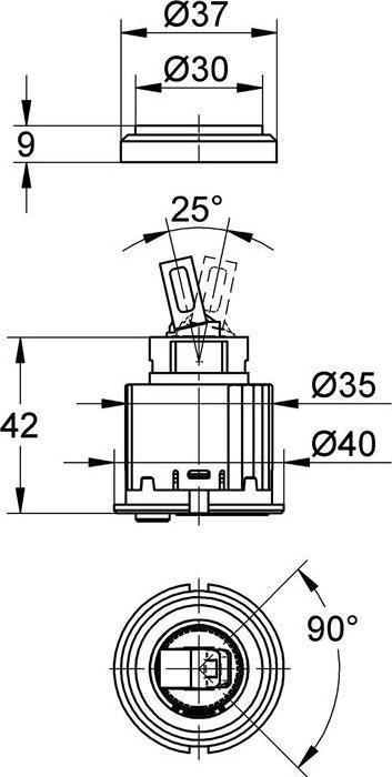 Produktbild Grohe EICHELBERG Keramik-Kartusche ECOM