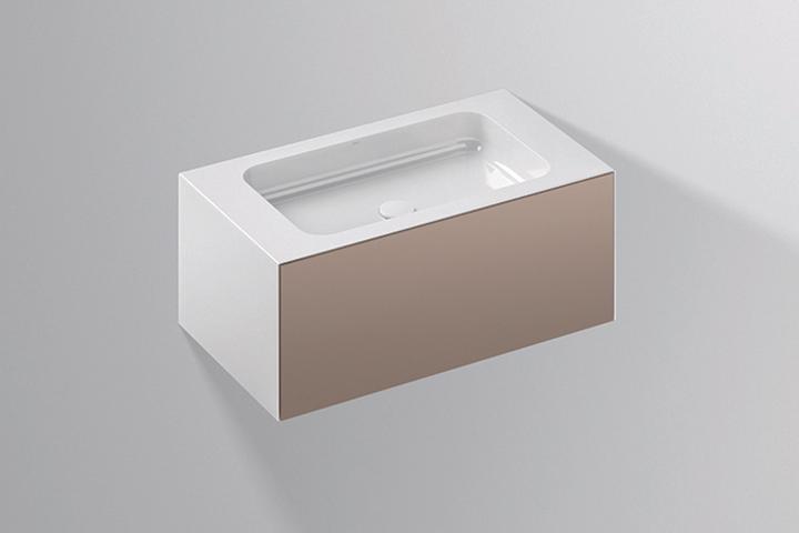 Produktbild Alape WP.Folio2 Waschplatz, 804x350x450mm, Waschtischunterschrank 1 Vollauszug, Waschtisch ohne Hahn