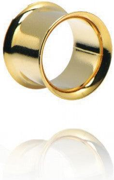 Produktbild Hermex 20mm Ohr Plug Expander Dehnungsstecker Piercing DOUBLE FLARED TUBE Titanium - Goldig (Titan)