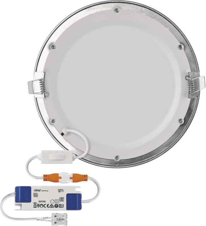 Image du produit Emos Luminaire LED encastré NEXXO, rond, argenté, 18W, avec Change CCT (1600 lm)